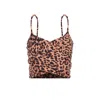 Yorstruly Women's Cross Over Long Bra - Leopard