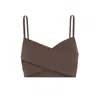 Yorstruly Women's Cross Over Shorts Bralette - Rusty Green In Green