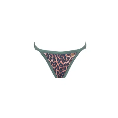 Yorstruly Women's Double Dip Bikini Bottom - Leopard In Multi