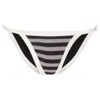 Yorstruly Women's Double Dip Bikini Bottom Striped In Black