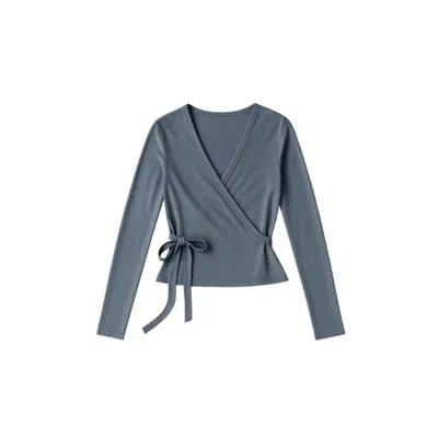 Yorstruly Women's Merino Ballet Wrap - Cardigan - Blue