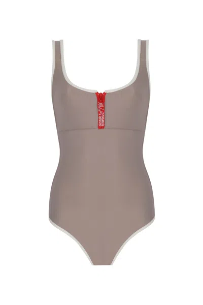 Yorstruly Women's Neutrals Allyors Olympia Swimsuit - Taupe In Gray