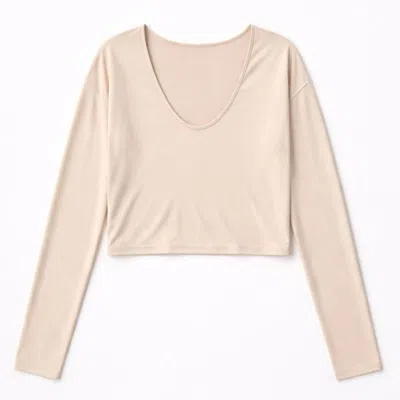 Yorstruly Women's Neutrals Studio Longsleeve Top - Latte