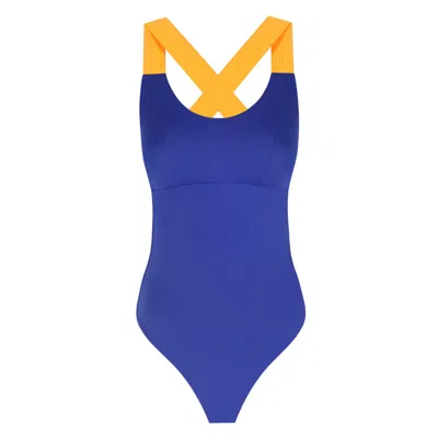 Yorstruly Women's Olympia Swimsuit - Reversible In Blue