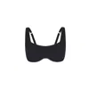 Yorstruly Women's Orly Bikini Top - Colour Black - Bikini Top With Ribbed Fabric & Removable Paddings In Black