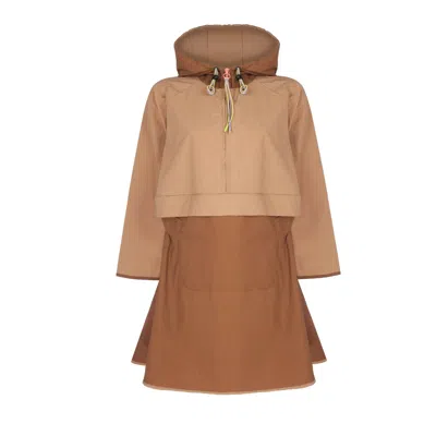 Yorstruly Women's Parachute Zip Off - Latte Brown Wind Breaker