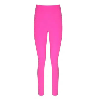 Yorstruly Women's Pink / Purple Bow Leggings - Mexicana Pink In Pink/purple