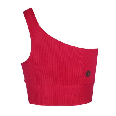 Yorstruly Women's Pink / Purple Ss Crop Top - Cherry Pink In Pink/purple
