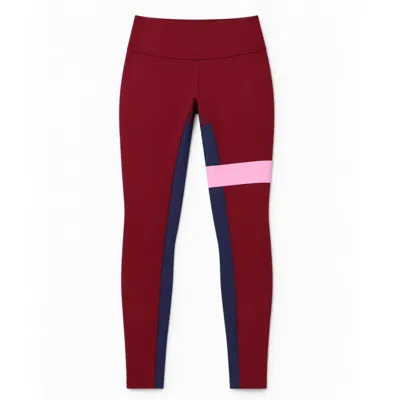 Yorstruly Women's Red Garter Legging - Merlot In Burgundy