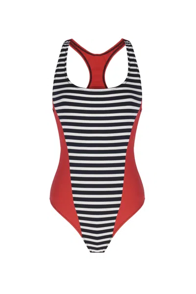 Yorstruly Women's Relay Swimsuit - Striped In Multi