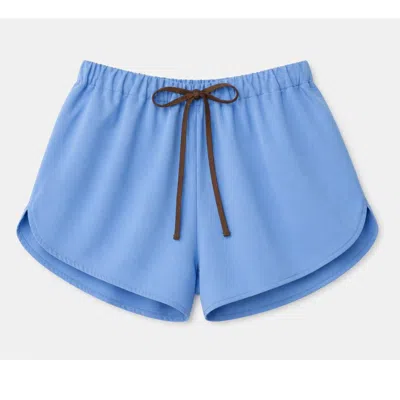 Yorstruly Women's Sporty Silk Shorts - Serenity Blue