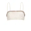 Yorstruly Women's White Chelsea Bra - Colour Cream - Casual Wear Bralette With Flowers & Frills In White