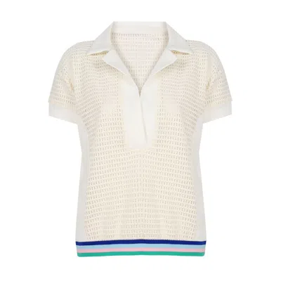 Yorstruly Women's White Farrah Tshirt - Colour Cream - Tshirt With Knitted Fabric