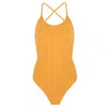 Yorstruly Women's Yellow / Orange Racer Swimsuit - Mango In Yellow/orange