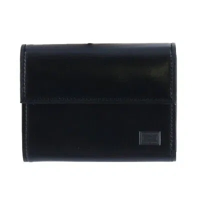 Pre-owned Yoshida & Co. Yoshida Bag Porter Plume Wallet 179-03874 Black Made In Japan Leather