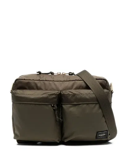 Yoshida Porter Force Small Shoulder Bag In Green