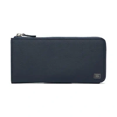 Pre-owned Yoshida Porter (new) Current Wallet Zipper 052-02210 Navy In Blue