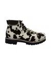 Yoshino Ankle-height Boots With Cowhide Pattern And Vibram Sole In Multi