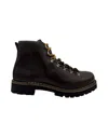 Yoshino Smooth Leather Ankle Boots With Rugged Vibram Sole In Black