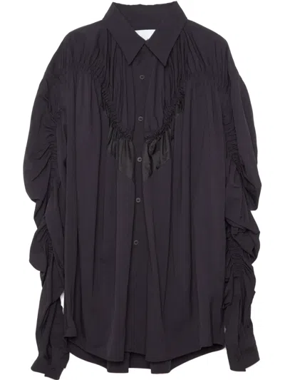 Yoshiokubo Bind Nylon Shirt In Black