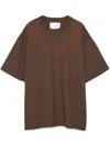 Yoshiokubo Cord Leaf T-shirt In Brown