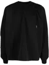 Yoshiokubo Crew-neck Tie-fastening Sweatshirt In Black