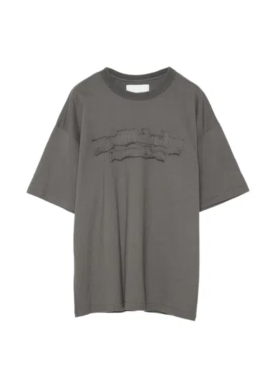 Yoshiokubo Crew-neck T-shirt In Gray