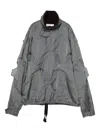 Yoshiokubo Cut-out Panelled Jacket In Gray