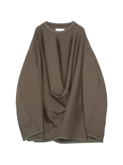 Yoshiokubo Draped Sweatshirt In Green