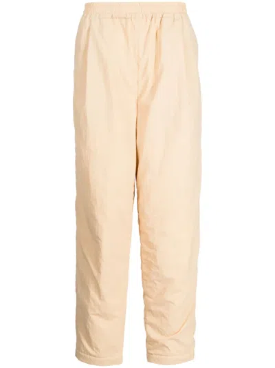 Yoshiokubo Elasticated-waist Straight-leg Trousers In Brown
