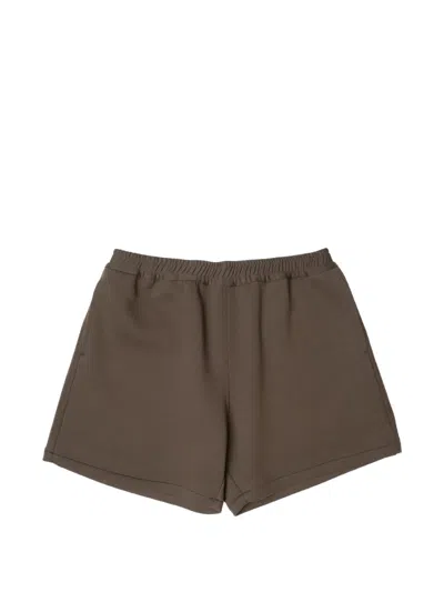 Yoshiokubo Elasticated-waistband Shorts In Brown