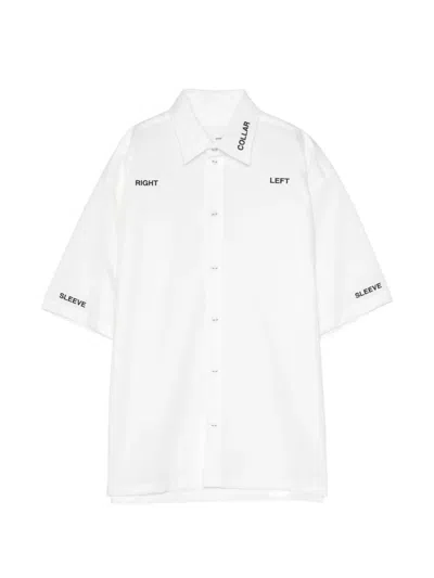 Yoshiokubo Embroidered Short-sleeve Shirt In White