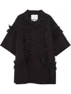 Yoshiokubo Fringe Leaf Shirt In Black