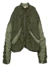 Yoshiokubo Bomberjacke Mit Raffungen In Green