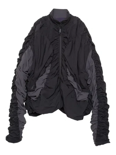 Yoshiokubo Jacke Mit Gerafften Ärmeln In Black