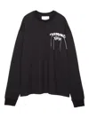 Yoshiokubo Graphic-print Long-sleeve T-shirt In Black