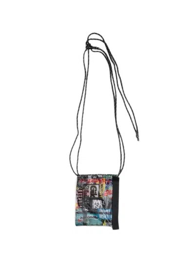 Yoshiokubo Graphic-print Shoulder Bag In Black
