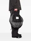 Yoshiokubo Mesh-schultertasche Mit Kordelzug In Black