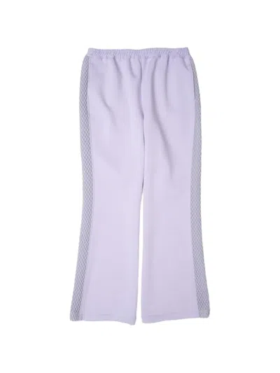 Yoshiokubo Mesh-panel Track Pants In Purple