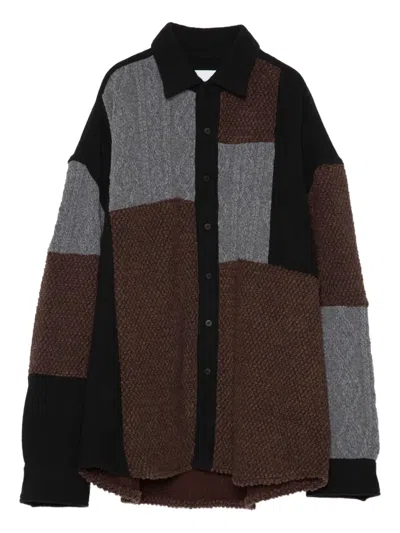 Yoshiokubo Patchwork Buttoned Shirt In Multi