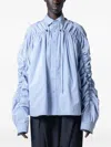 Yoshiokubo Ruched Drawstring Shirt In Multi