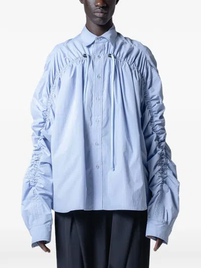 Yoshiokubo Ruched Drawstring Shirt In Multi