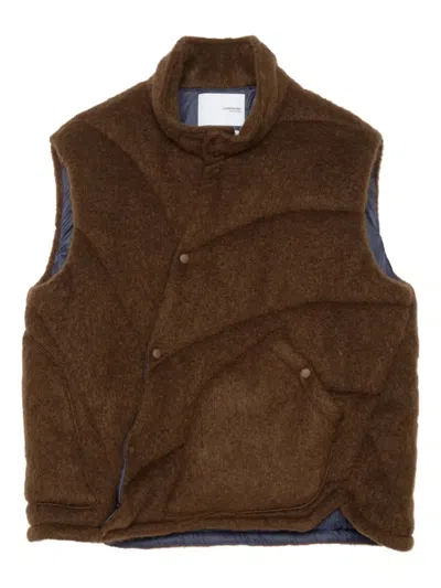 Yoshiokubo Shaggy Twist Weste In Brown