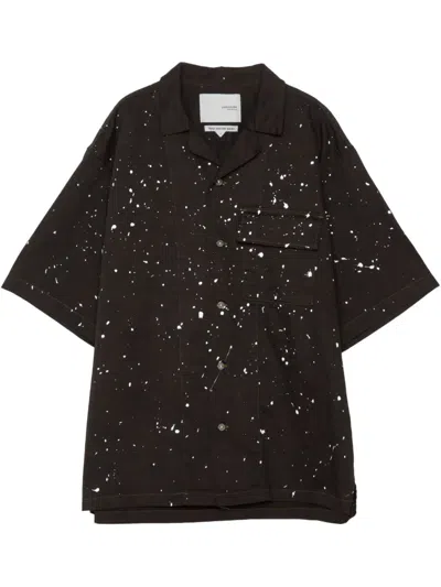 Yoshiokubo Splash Shirt In Black