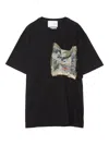 Yoshiokubo Tapestry-pocket T-shirt In Black