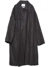 Yoshiokubo Twist Trench Coat In Black