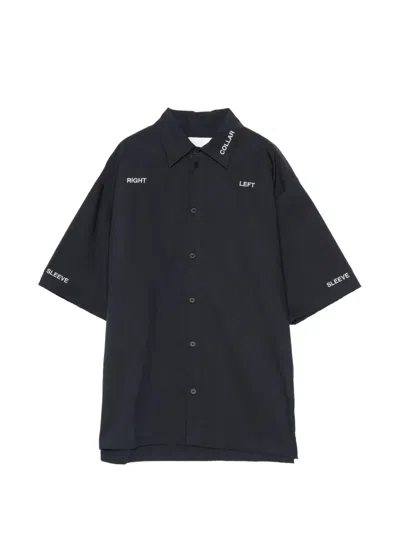 Yoshiokubo Typography Short-sleeve Shirt In Black