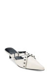 Yosi Samra Alexis Pointed Toe Kitten Heel Mule In Brown