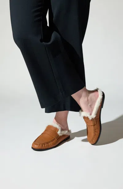 Yosi Samra Camden Leather Loafer Mule In Whiskey