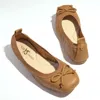 Yosi Samra Caroline Ballet Flat In Whiskey Leather In Brown